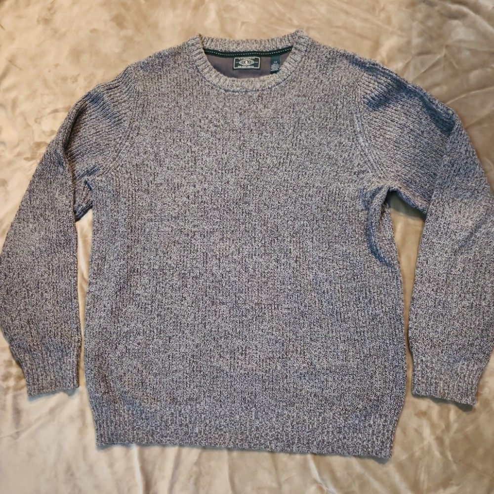 GH Bass & Co Men's Pullover Crewneck Sweater Long Sleeve Grey Size Large.